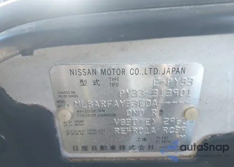 1996 Nissan Cedric from USA, damaged, VIN PY33313901
